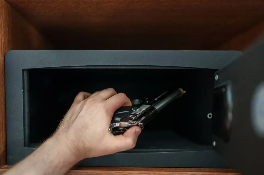 a personal firearm being stolen from a safe