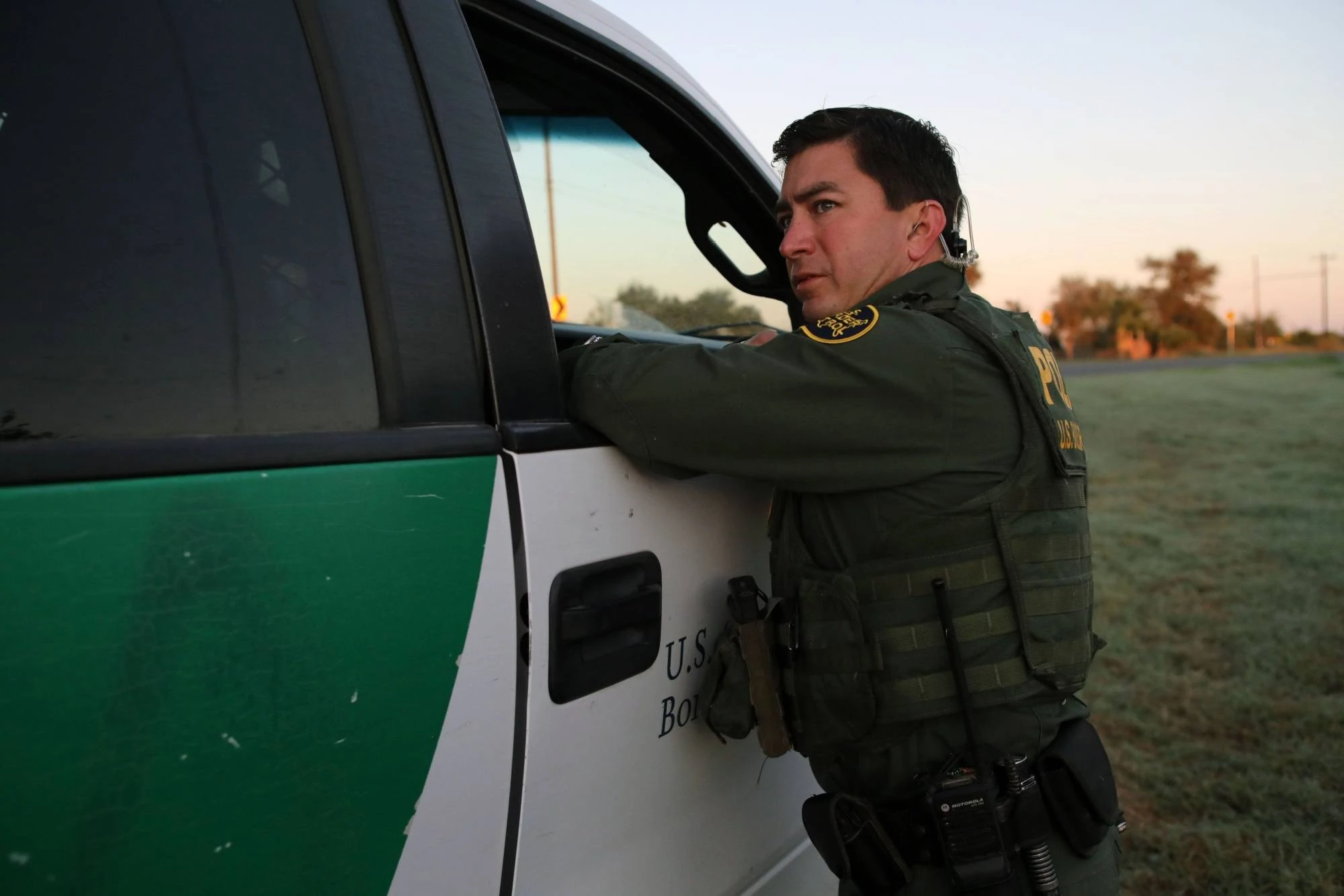 Border patrol looking for an undocumented immigrant in Texas